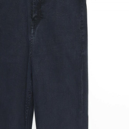 Womens UK Size S Topshop Regular Fit  Black Trousers