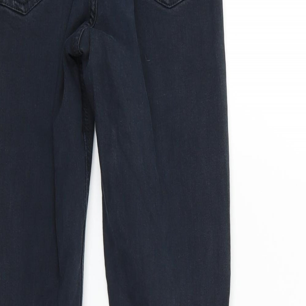 Womens UK Size S Topshop Regular Fit  Black Trousers