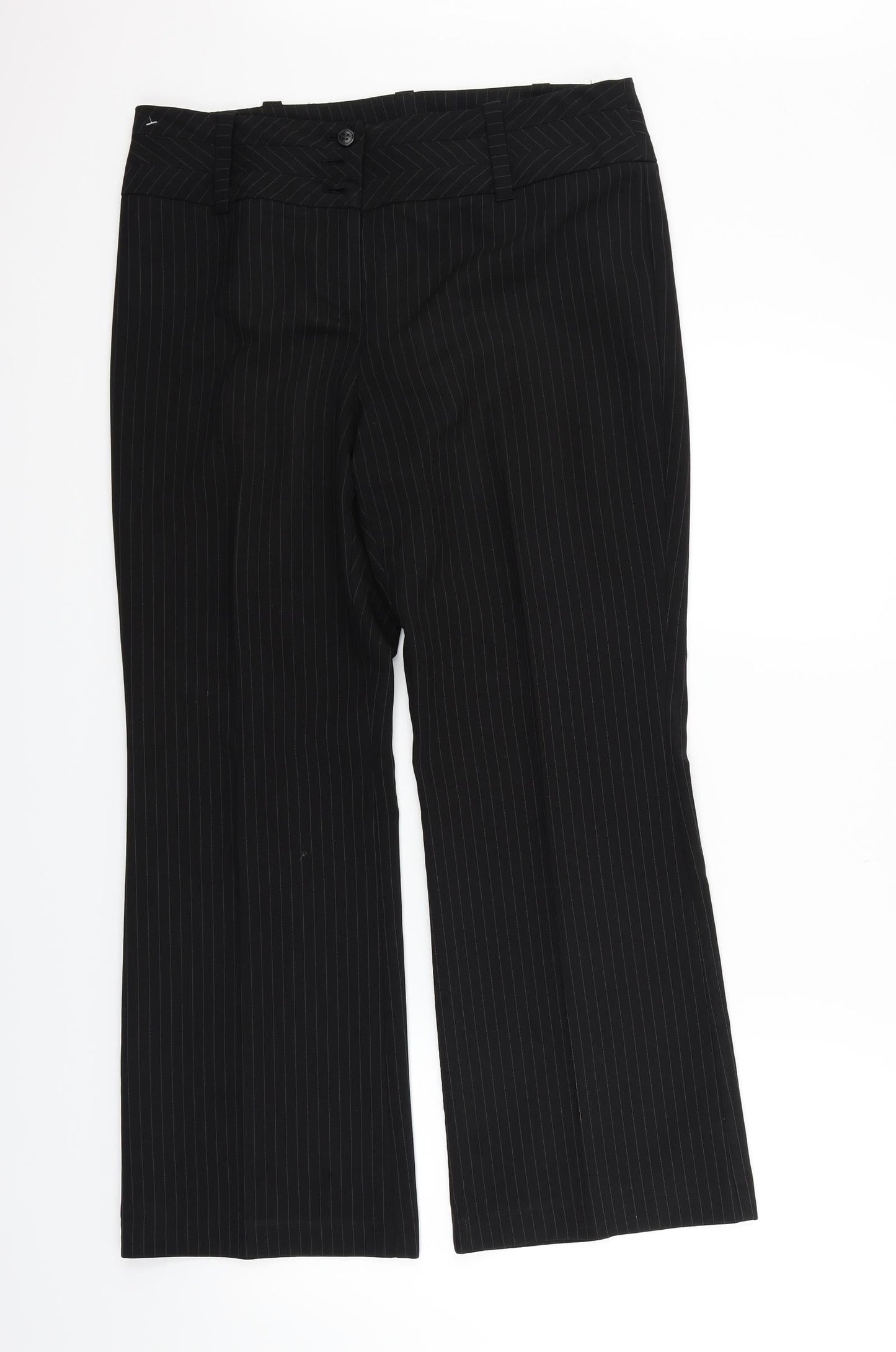 TU Womens Black   Trousers  Size 14 L27 in