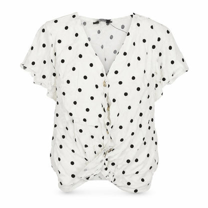 Primark Girls White Polka Dot  Basic Blouse Size 8-9 Years