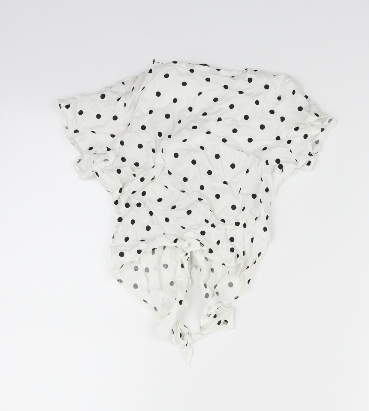 Primark Girls White Polka Dot  Basic Blouse Size 8-9 Years
