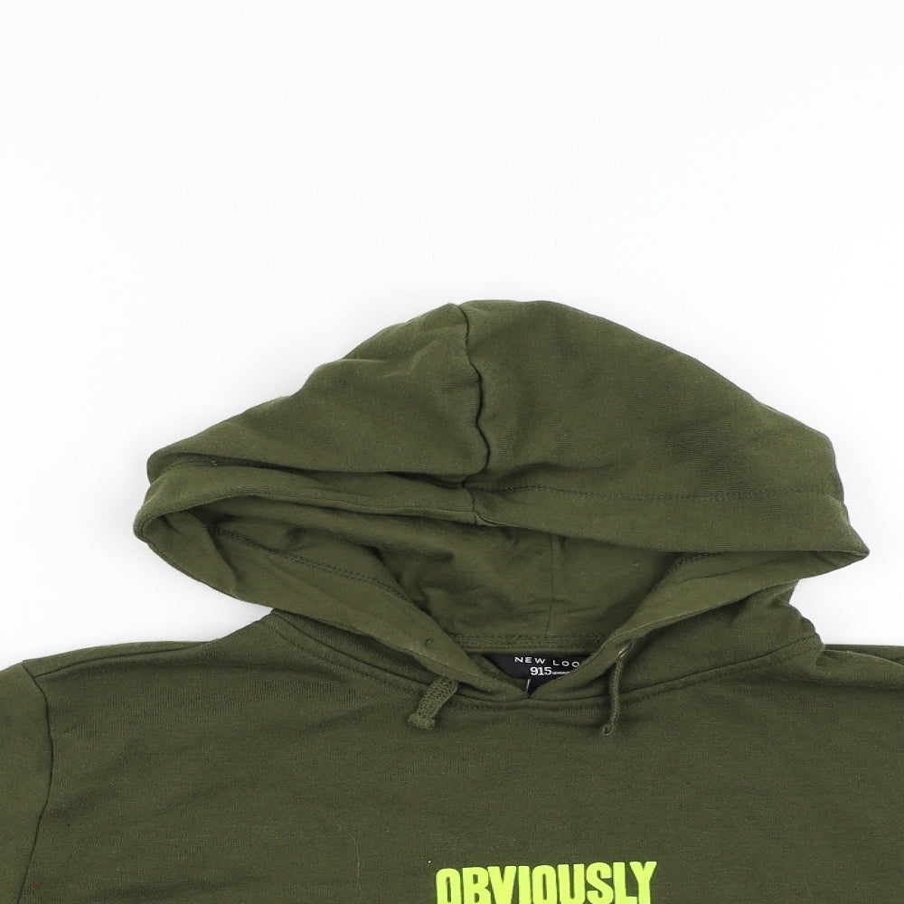 New Look Girls Green   Pullover Hoodie Size 9 Years