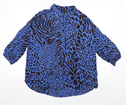 Womens UK Size 6 NEXT Blue Basic Button-Up