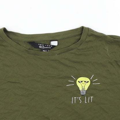 Topshop Girls Green   Basic T-Shirt Size 9 Years