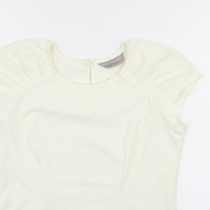 Dorothy Perkins Womens White   Basic T-Shirt Size 12