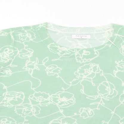 Papaya Womens Green   Henley Jumper Size 16