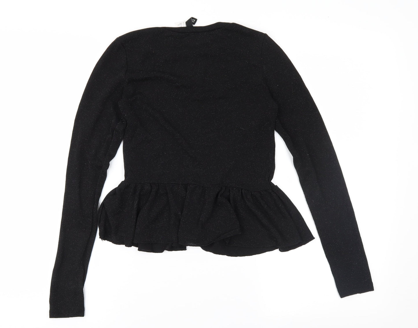 Womens UK Size XS Divided Black Basic Blouse