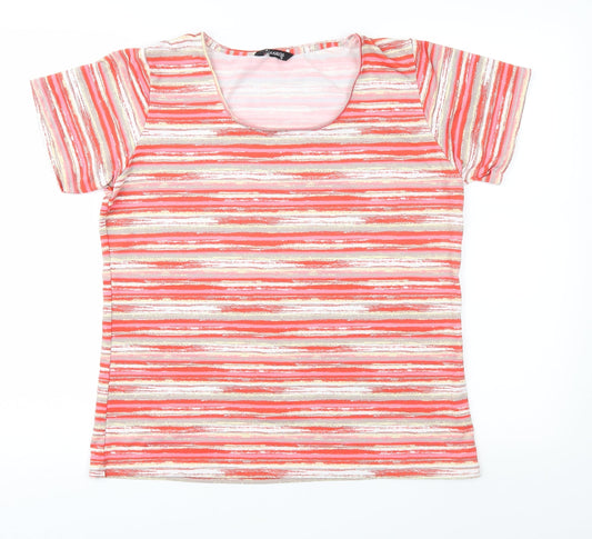 Alexara Womens Pink Geometric  Basic Blouse Size 16