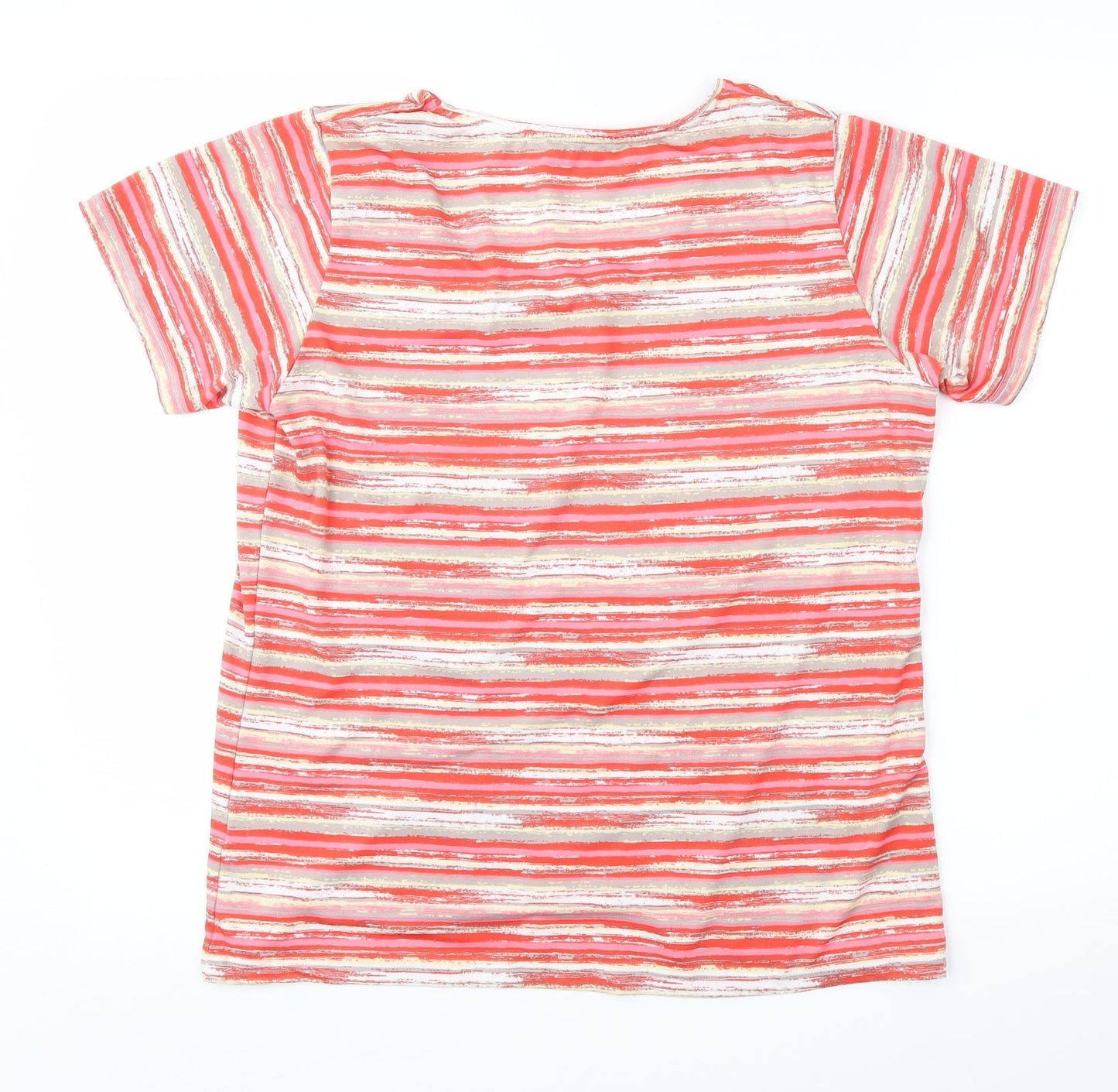 Alexara Womens Pink Geometric  Basic Blouse Size 16