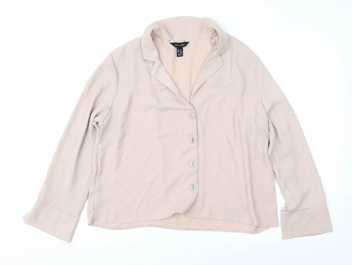 Womens UK Size 14 New Look Beige Basic Blouse