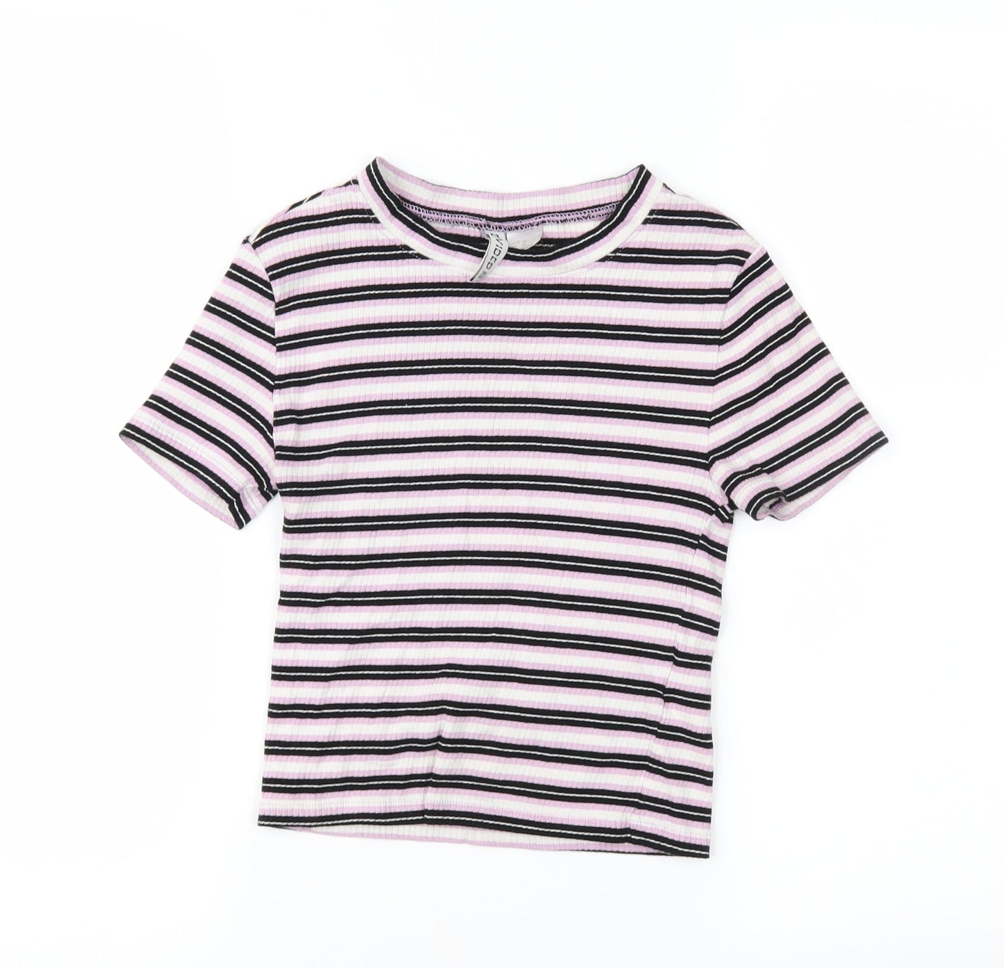 Womens UK Size XS Divided Pink Basic T-Shirt