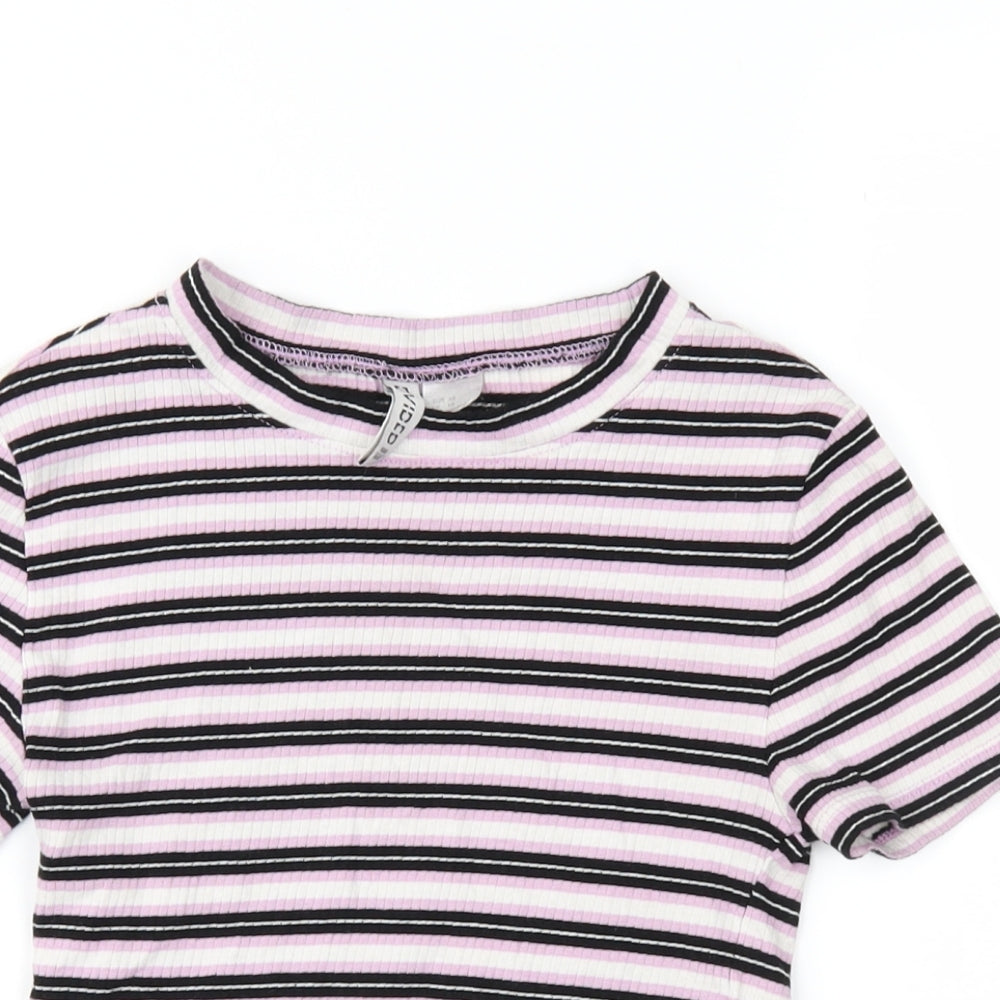 Womens UK Size XS Divided Pink Basic T-Shirt