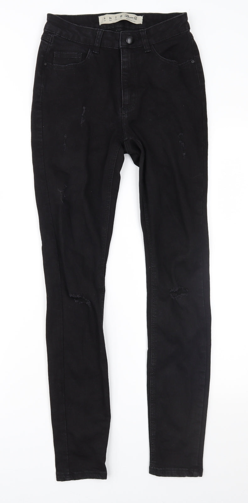 Denim & Co. Womens Black  Denim Skinny Jeans Size 6 L29 in