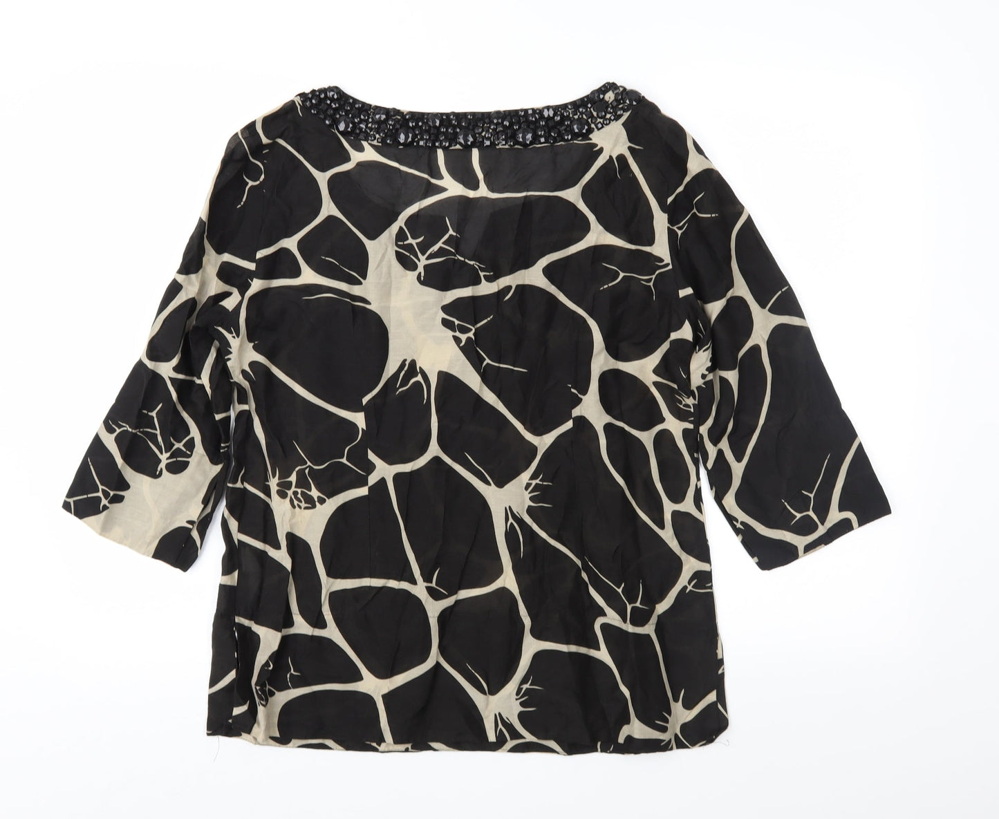 Womens UK Size L Zara Brown Basic Blouse