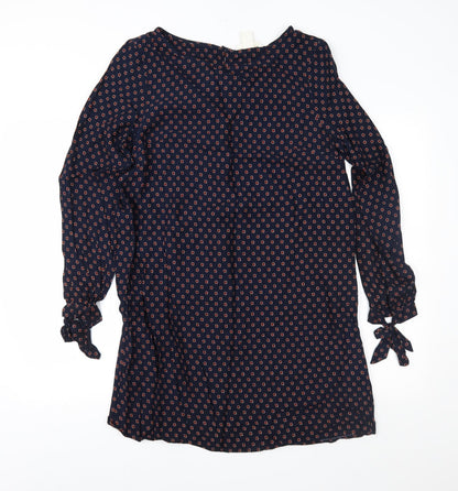 H&M Womens Blue Geometric  Shift  Size 12