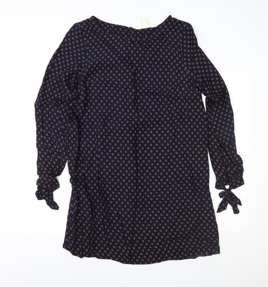 H&M Womens Blue Geometric  Shift  Size 12