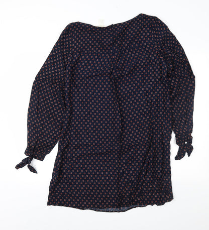 H&M Womens Blue Geometric  Shift  Size 12