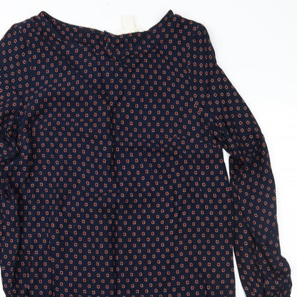H&M Womens Blue Geometric  Shift  Size 12