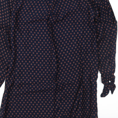 H&M Womens Blue Geometric  Shift  Size 12