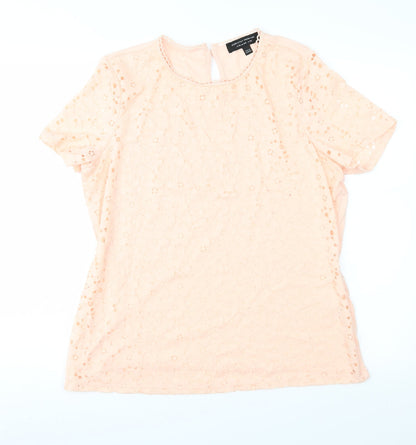 Womens UK Size 16 Dorothy Perkins Pink Basic T-Shirt