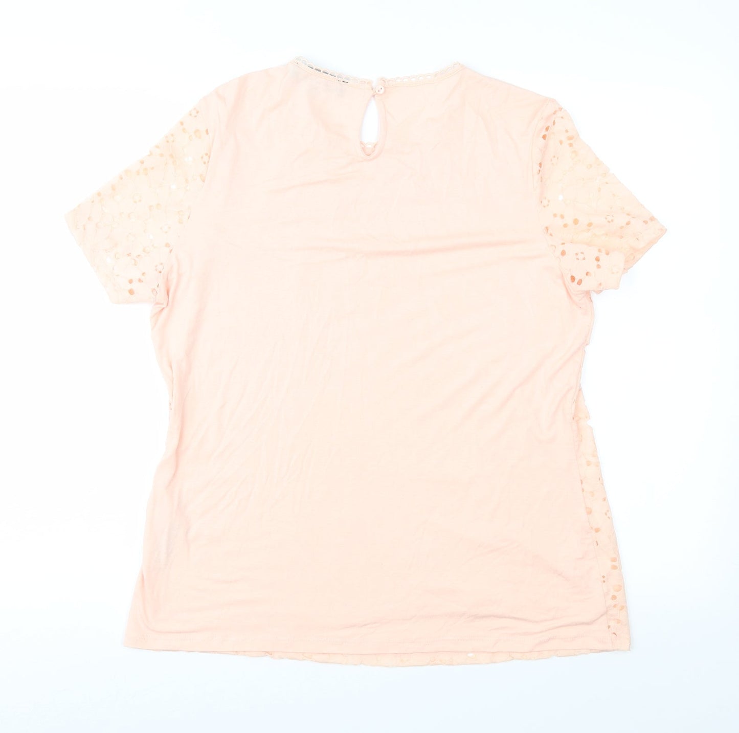 Womens UK Size 16 Dorothy Perkins Pink Basic T-Shirt