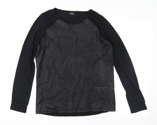 Womens UK Size 8 NEXT Black Basic Blouse