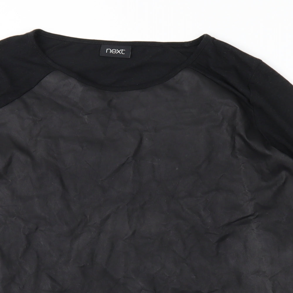Womens UK Size 8 NEXT Black Basic Blouse