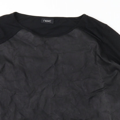 Womens UK Size 8 NEXT Black Basic Blouse