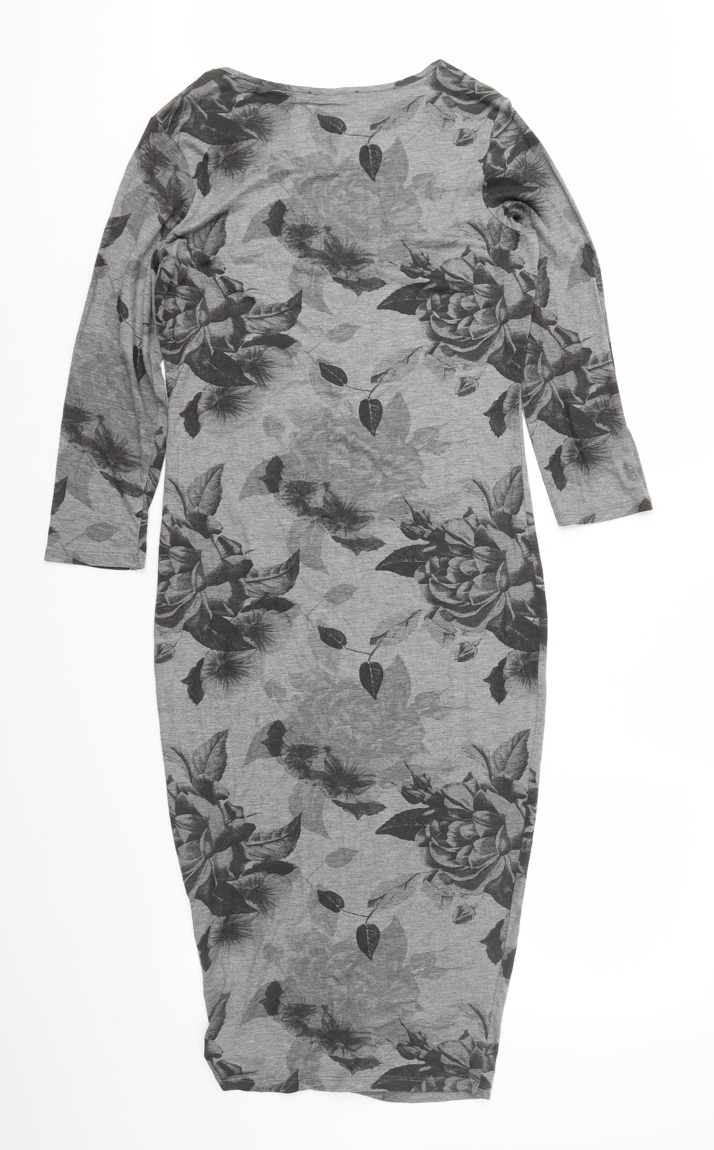 NEXT Womens Grey Floral  Sheath  Size 10