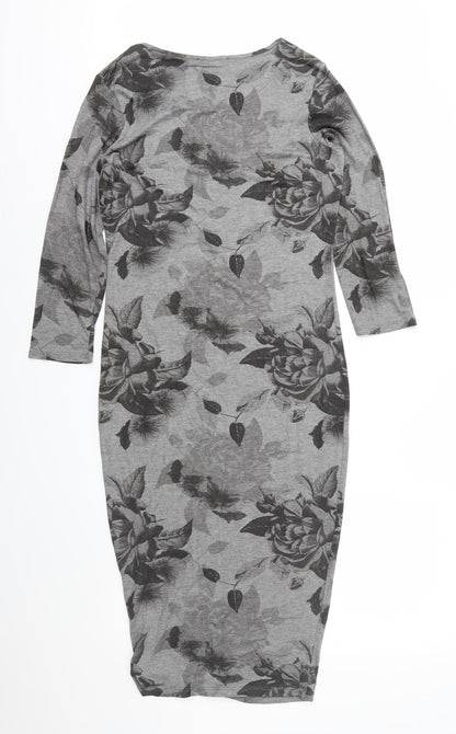 NEXT Womens Grey Floral  Sheath  Size 10