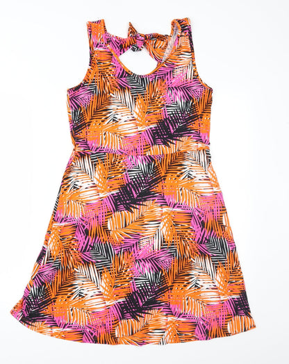 George Womens Multicoloured Geometric Jersey Fit & Flare  Size S