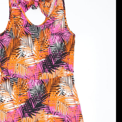 George Womens Multicoloured Geometric Jersey Fit & Flare  Size S