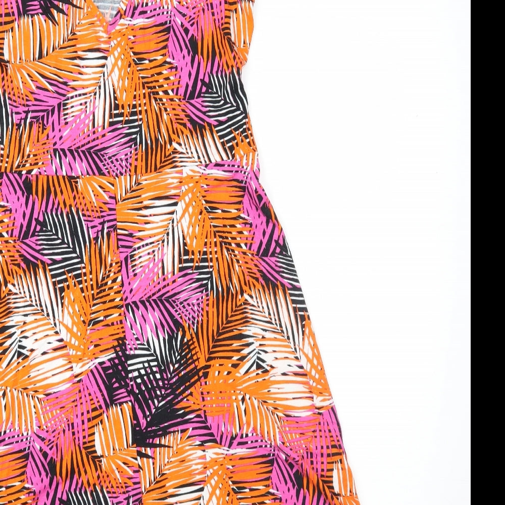 George Womens Multicoloured Geometric Jersey Fit & Flare  Size S