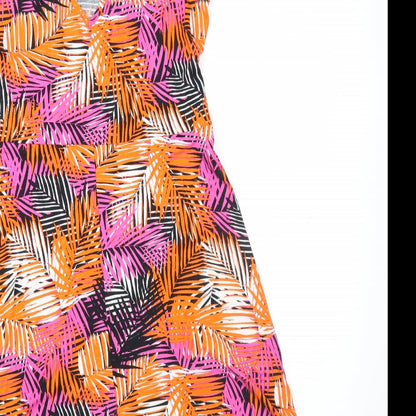 George Womens Multicoloured Geometric Jersey Fit & Flare  Size S