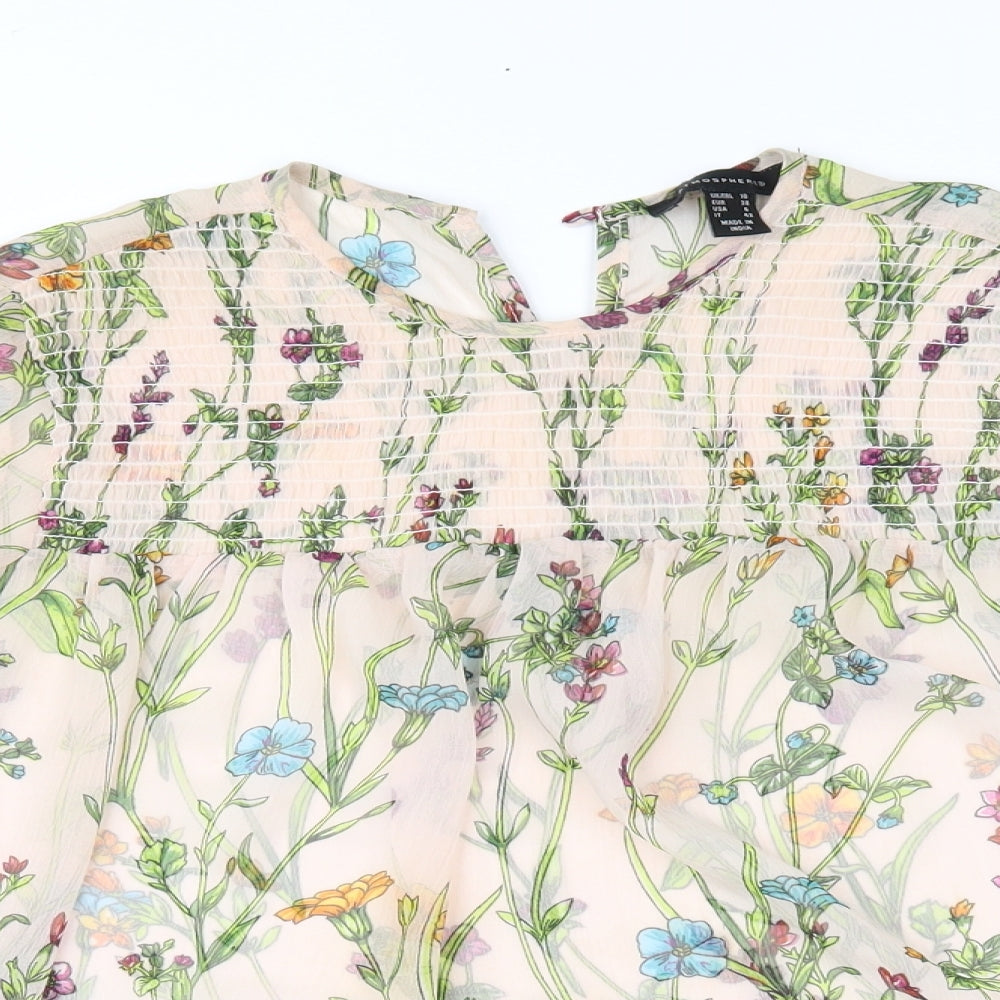 Womens UK Size 10 Atmosphere Beige Basic Blouse