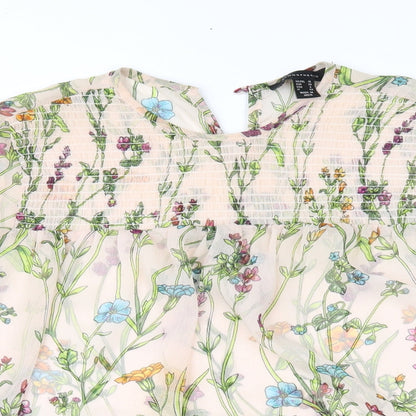 Womens UK Size 10 Atmosphere Beige Basic Blouse