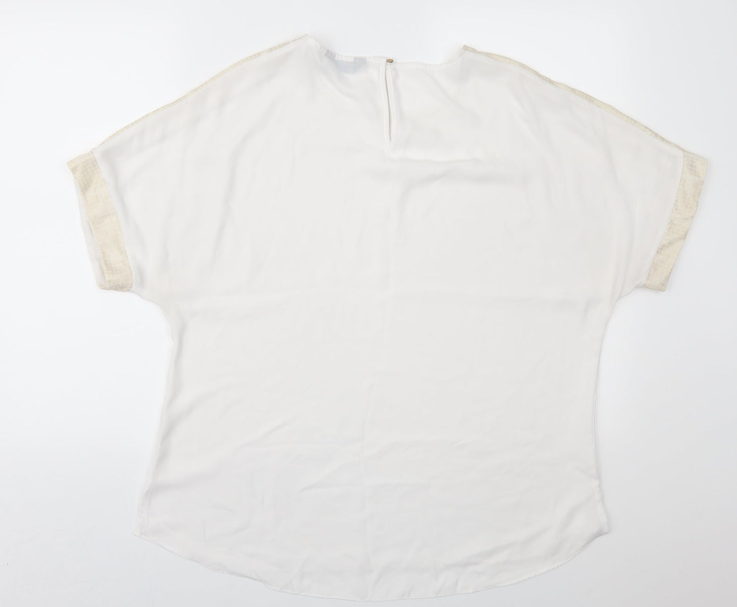Womens UK Size 16 Blue Chameleon White Basic Blouse
