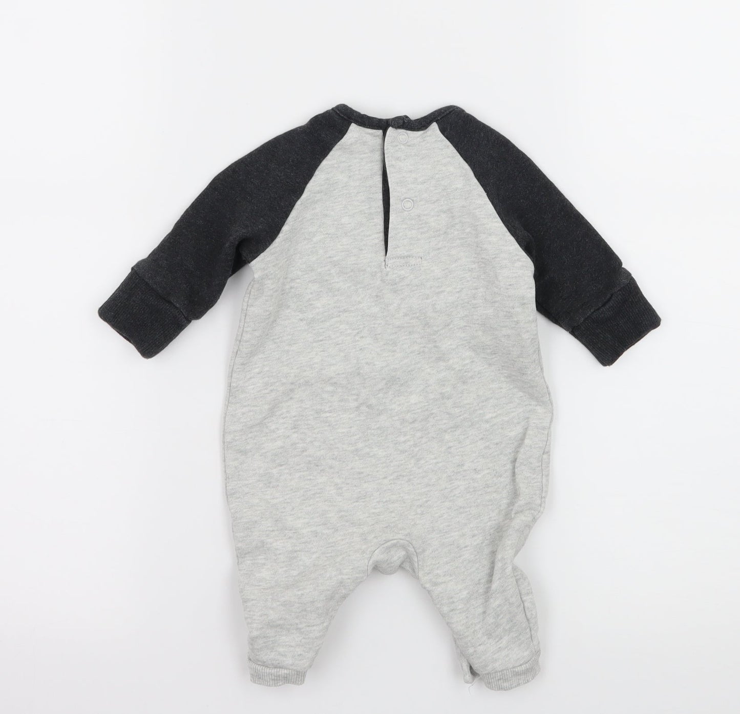 Matalan Baby Grey Geometric Jersey Babygrow One-Piece Size 0-3 Months  - Polar Bear