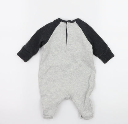 Matalan Baby Grey Geometric Jersey Babygrow One-Piece Size 0-3 Months  - Polar Bear