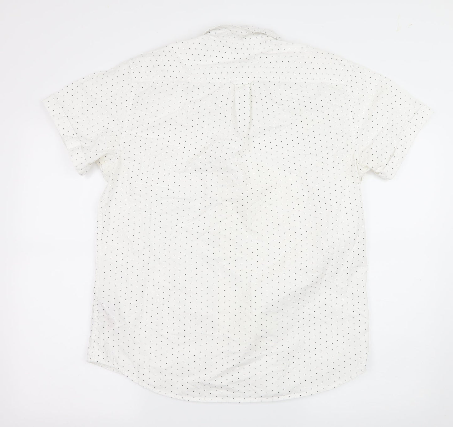 Mens UK Size XL ONLY & SONS White  Button-Up Short Sleeve Casual Shirt