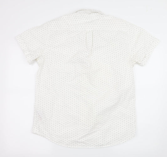 Mens UK Size XL ONLY & SONS White  Button-Up Short Sleeve Casual Shirt