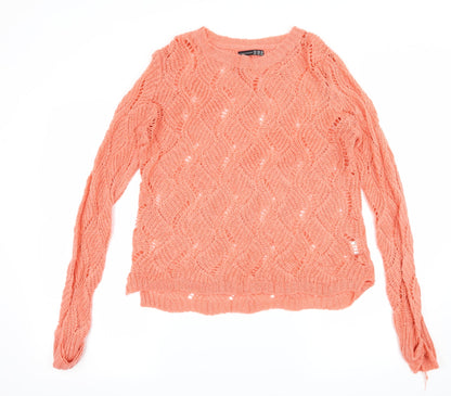 Atmopshere Womens Orange  Knit Pullover Jumper Size 12