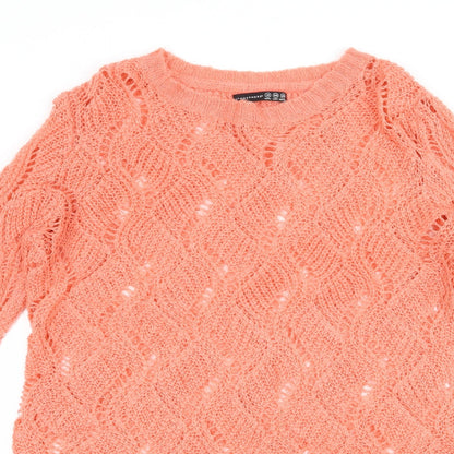 Atmopshere Womens Orange  Knit Pullover Jumper Size 12