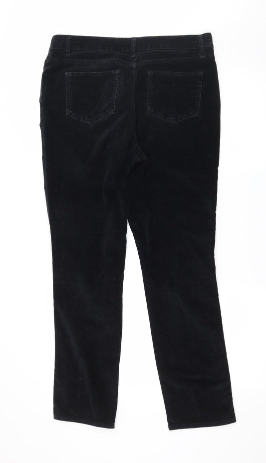 Phase Eight Womens Black  Velour Trousers  Size 36 in L28 in