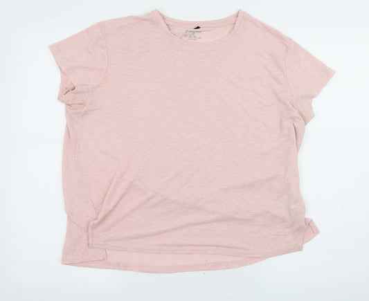Womens UK Size 4 Workout Pink Basic T-Shirt