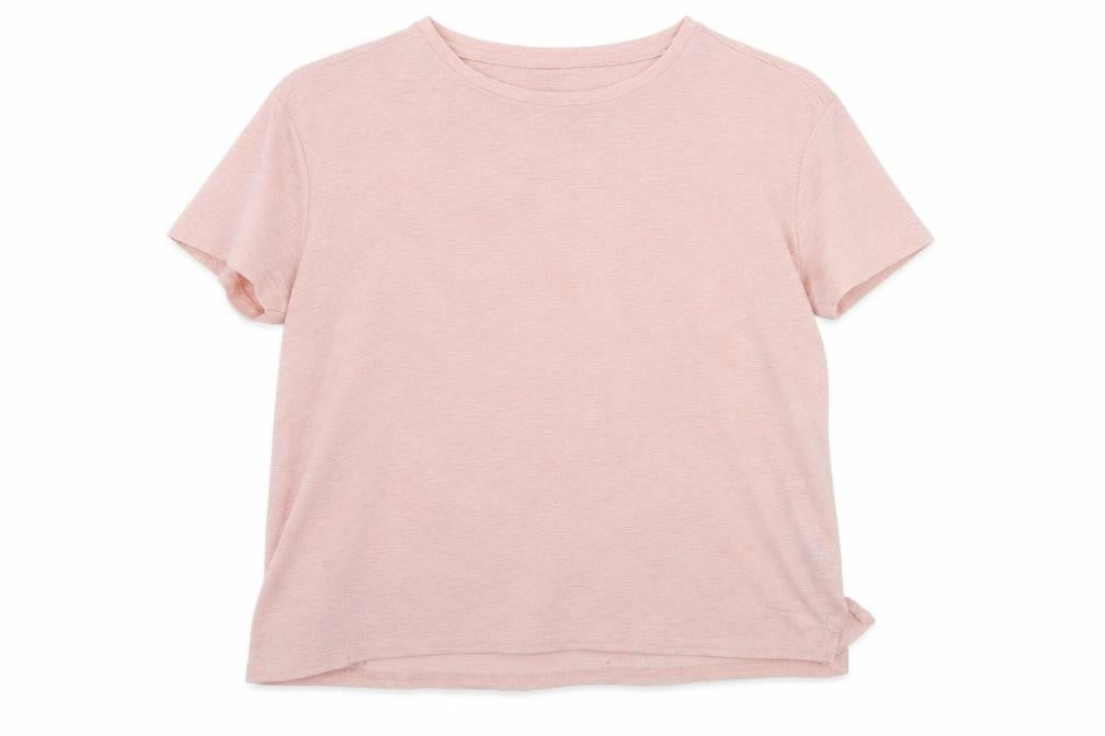 Womens UK Size 4 Workout Pink Basic T-Shirt