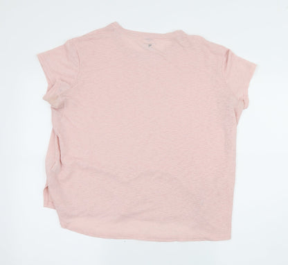 Womens UK Size 4 Workout Pink Basic T-Shirt