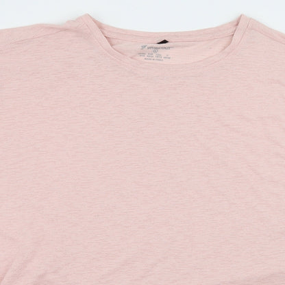 Womens UK Size 4 Workout Pink Basic T-Shirt