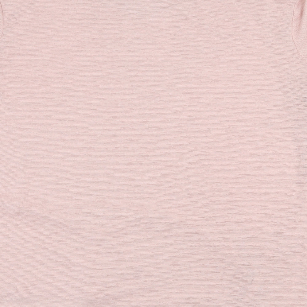 Womens UK Size 4 Workout Pink Basic T-Shirt