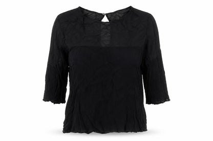 Womens UK Size L Zara Black Basic Blouse
